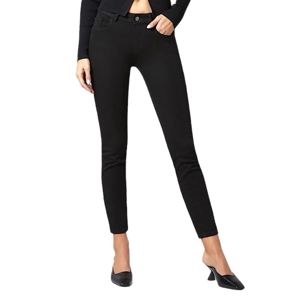 DL1961 Women's Emma Low Rise Legging Skinny Jeans Sz 25 Black